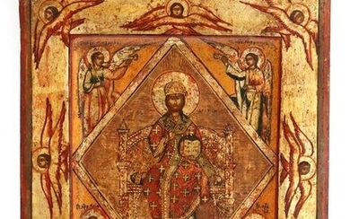 Double-sided icon of Mother of God
