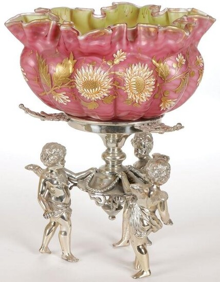 EXCEPTIONAL CENTERPIECE BOWL & STAND