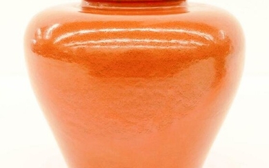 Early Catalina Uranium Orange Glazed Vase