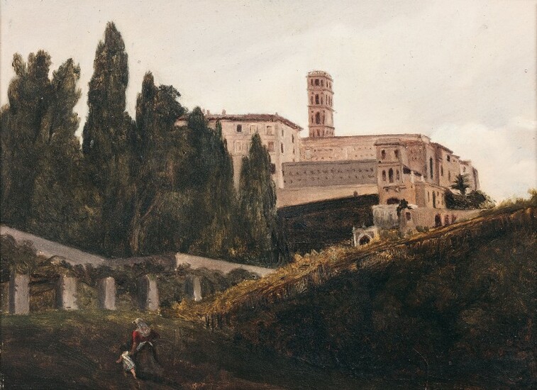 Ecole française du début du XIXe siècle La villa d'Este prise du côté Sud-Ouest, Tivoli
