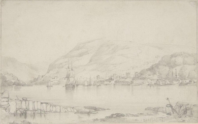 Edward William Cooke RA, British 1811-1880- Dartmouth, pencil on paper, inscribed 'DARTMOUTH.' (lower right), 10.5 x 16.8 cmProvenance: with Appleby Bros, London, March 1975; together with two other drawings in pencil on paper by the same artist to...