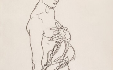 Egon Schiele Stehender Halbakt (Standing semi-nude)