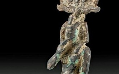 Egyptian Cast Bronze Figure of Harpokrates