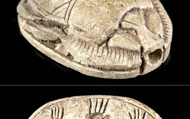 Egyptian New Kingdom Stone Scarab - Bes