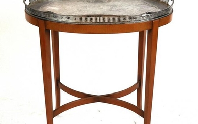 English Silver Plate Tray Top Table