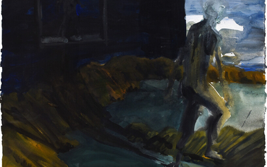 Euan MacLeod - Blue Room with Figure, 2002