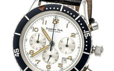 Excelsior Park Monte Carlo, men's watch, circa 1970, ref. 7740, chronograph, Landeron Cal. 7740