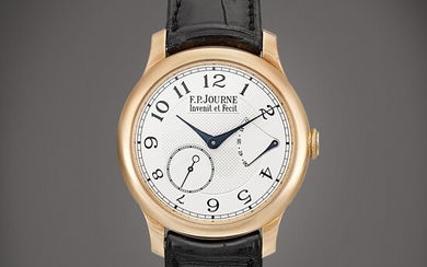F. P. Journe Chronomètre Souverain | A pink gold wristwatch with power reserve indication, Circa 2008 | Chronomètre Souverain | 粉紅金腕錶，備動力儲備顯示，約2008年製