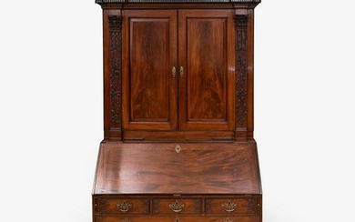 Fine and Rare Chippendale Carved Mahogany Slant-Front
