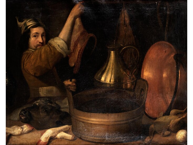 Flämischer Maler des 17. Jahrhunderts, Beim Schlachter