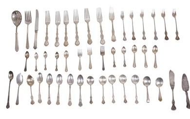 Forty-Six Pieces of Sterling Silverware, Total Wt.- 39.1 Troy oz. (46 Pcs.)
