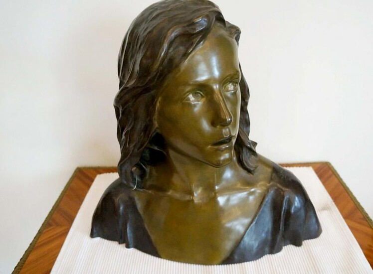 France Bust of young Jesus François-Raoul Larche late