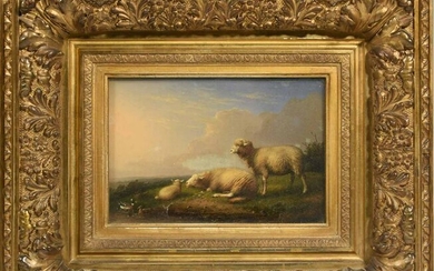 Francois Vandeverdonck Oil on Board, Sheep