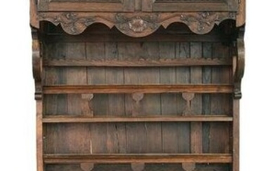 French Provincial Oak Cabinet Dresser