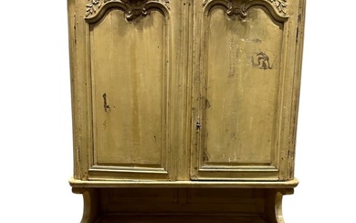 French Two Piece Painted Buffet Deux Corps 94 1/4"H, 58...