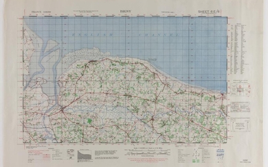 GEN. CLARENCE R. HUEBNER'S MAP OF OMAHA AND UTAH BEACHES