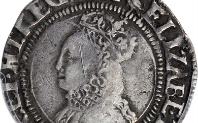 GREAT BRITAIN. Groat, ND (1560-61). London Mint; mm: Martlet. Elizabeth I. PCGS Genuine--Scratch, VF Details.