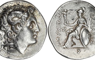 GRÈCE ANTIQUE Thrace (royaume de), Lysimaque (323-281 av. J.-C.). Tétradrachme ND (297-281 av. J.-C.), Lampsaque....