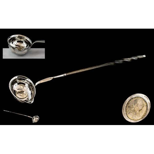 George III Sterling Silver and Horn Handle Tody Ladle, With ...