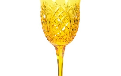 Goblet, Solid Gold Brilliant Period Cut Glass
