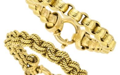 Gold Bracelets Metal: 18k gold Weight: 81.70 grams Dimensions:...