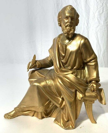 Gold Gilt Metal Homer Sculpture