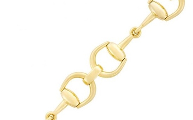 Gold 'Horsebit' Link Bracelet, Gucci