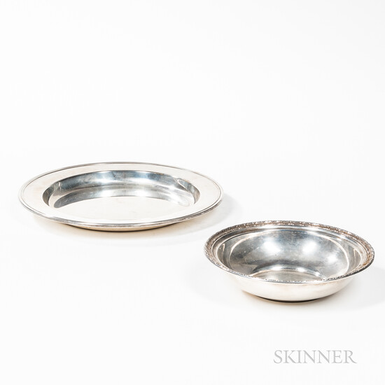 Gorham Sterling Silver Tray and Bowl
