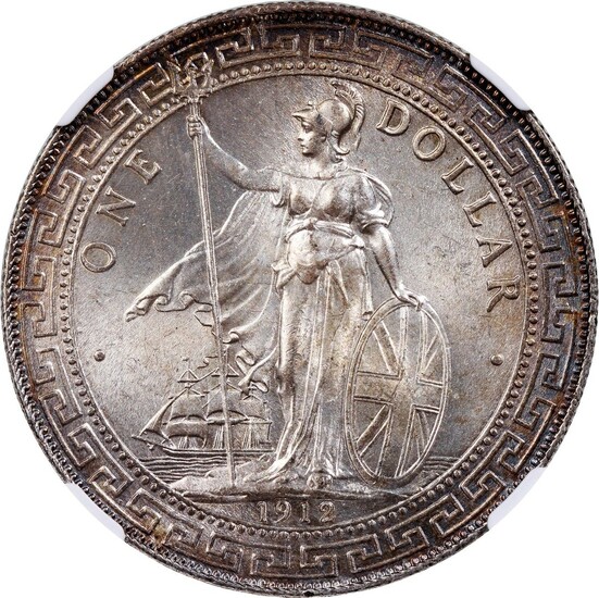 Great Britain, silver trade dollar, 1912-B