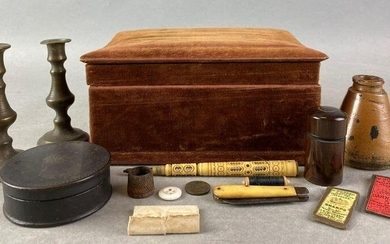 Group of Assorted 1850s Items in Box