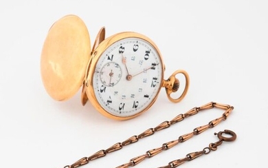 Gusset watch in yellow gold (750).