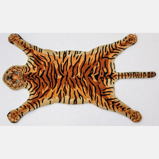 Hand Tufted Indo Tiger Design Wool Rug