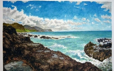 Hawaii Painting West Oahu's Rocky Coast Segedin #141