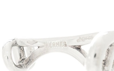 Hermes Sterling Silver Marine Cufflinks