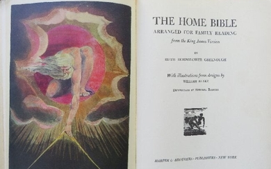 Home Bible King James Version William Blake plates 1952