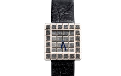 Ice Cube Lady, white gold square watch, a unique Chopard icon, burnished hands and quartz movement, Chopard