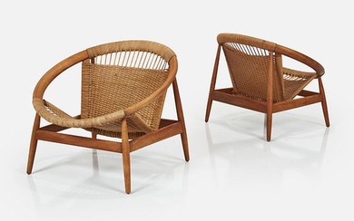 Illum Wikkelso, 'Ringstol' Lounge Chairs (2)