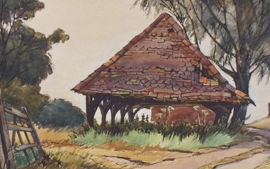 Iris FRANCIS (Australian 1913-2004) Old Wagon Shed, Pen and...