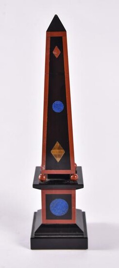 Italian Mineral Specimen Obelisk Height 8 1/4 inches