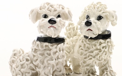 Italian and Other Ceramic Spaghetti Poodles, Mid to Late 20th Century