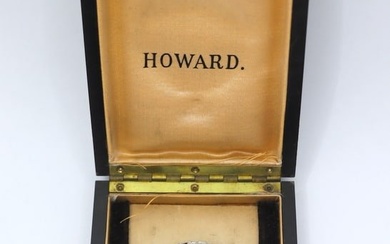 JEWELRY. Antique Cased Howard 14kt Gold Pocket