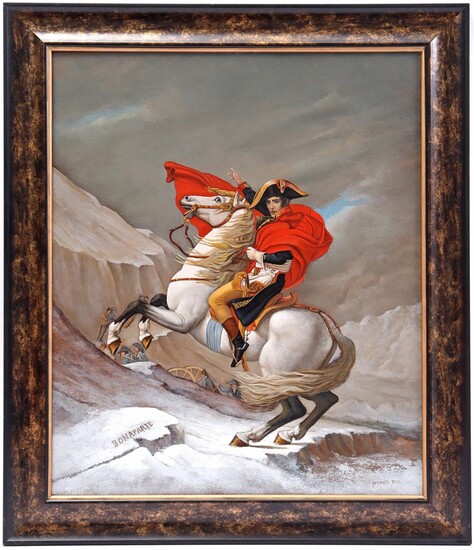 Jan van der Meer (1942-), Napoleon Crossing the Alps, aka Napoleon at...