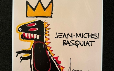 Jean-Michel BASQUIAT (1960-1988), d'après Pez Dispenser Impression offset. Porte une signature à droite au centre...
