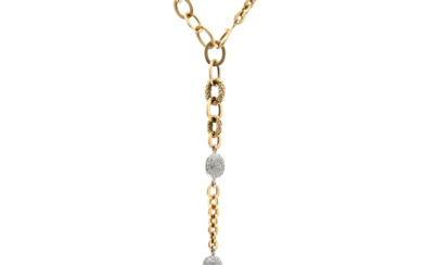 Jewellery Necklace NECKLACE, 18K gold, graduated, brilliant cut diamonds appro...