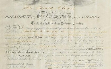 John Quincy Adams Document Signed