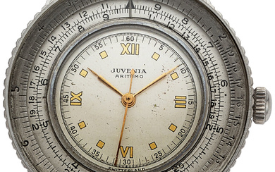 Juvenia "Arithmo" Calculator Watch, circa 1950's Case: 36 mm,...