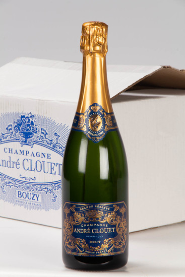 Kasse med 6 flasker Andre Clouet Grande Reserve Brut, Champagne, France