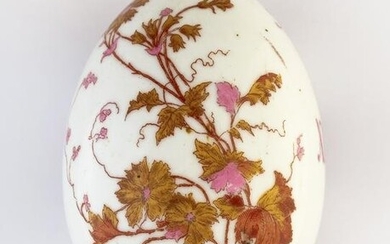 LARGE RUSSIAN PORCELAIN EASTER EGG WITH FLOWERS