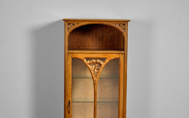 LOUIS MAJORELLE (1859-1926) Inlaid Vitrinecirca 1900mahogany, marquetry inlayheight 57 1/4in (146cm); width 25in (64cm); depth 13 1/4in (33.5cm)