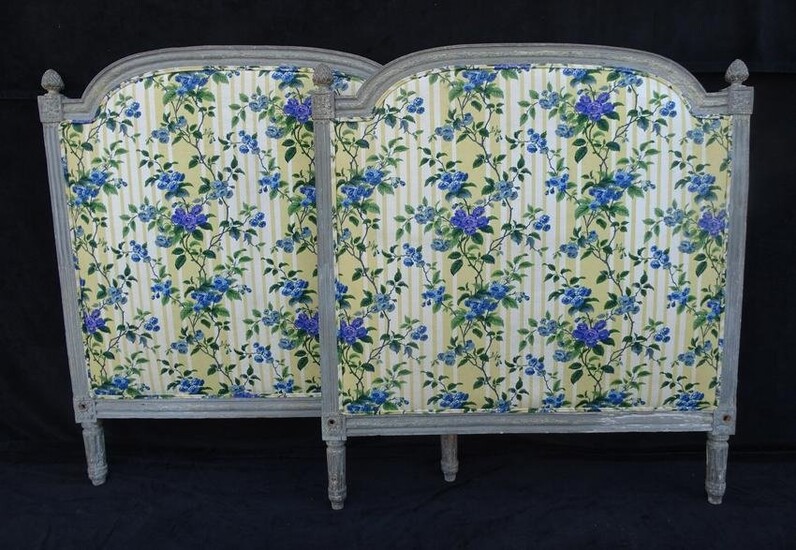 LOUIS VIII STYLE DECORATED AND UPHOLSTERED BED NO RAILS
